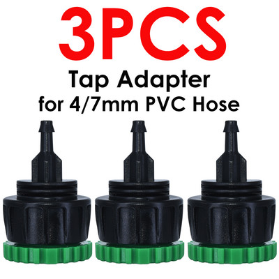 KESLA 3X kerti csap adapter osztó tömlő csatlakozók aljzat 1/2" 3/4" - 4/7mm 8/11mm 16mm csepegtető öntöző öntözőcső idom