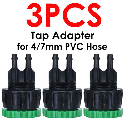 KESLA 3X kerti csap adapter osztó tömlő csatlakozók aljzat 1/2" 3/4" - 4/7mm 8/11mm 16mm csepegtető öntöző öntözőcső idom