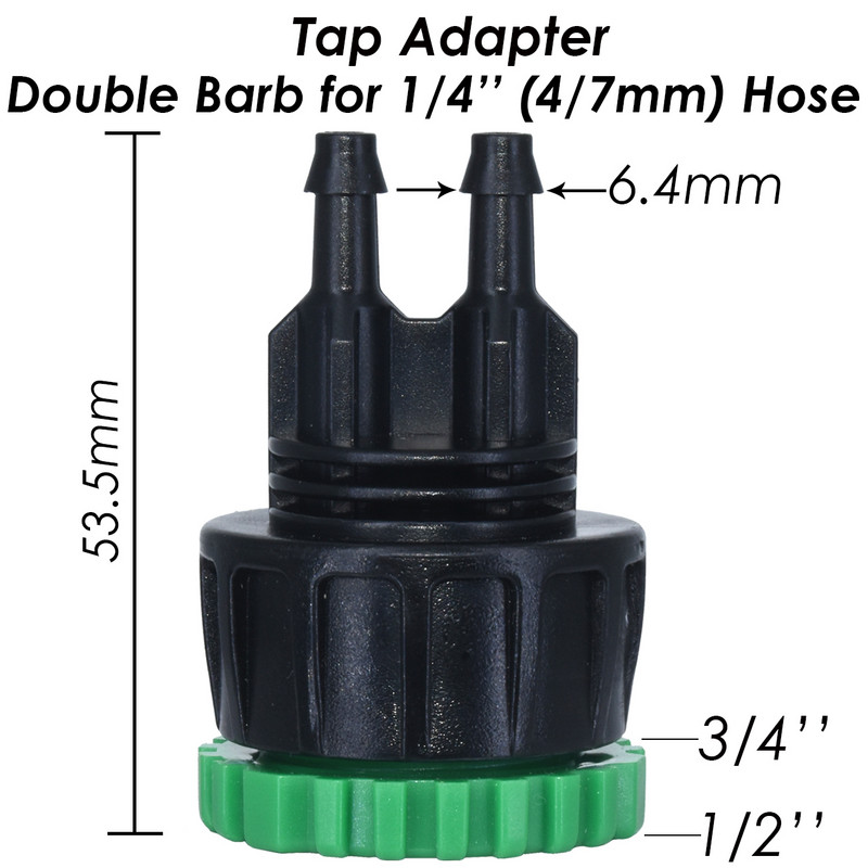 KESLA 3X kerti csap adapter osztó tömlő csatlakozók aljzat 1/2" 3/4" - 4/7mm 8/11mm 16mm csepegtető öntöző öntözőcső idom