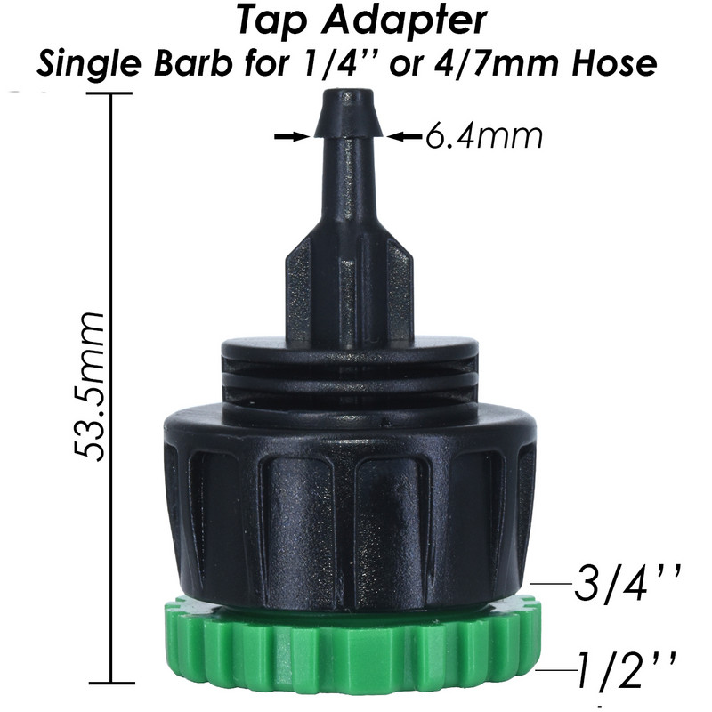 KESLA 3X kerti csap adapter osztó tömlő csatlakozók aljzat 1/2" 3/4" - 4/7mm 8/11mm 16mm csepegtető öntöző öntözőcső idom