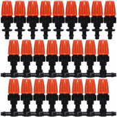 20 DB 1/4 hüvelykes fúvóka csepegtető öntözőpermetező permetező porlasztó locsoló kerti csepegtető öntözőrendszer tömlő-póló csatlakozóval