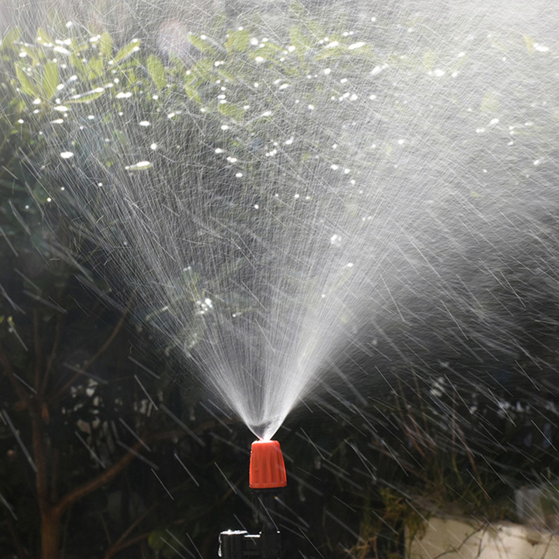 20 DB 1/4 hüvelykes fúvóka csepegtető öntözőpermetező permetező porlasztó locsoló kerti csepegtető öntözőrendszer tömlő-póló csatlakozóval