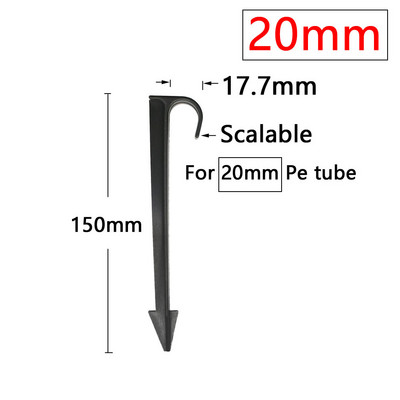 1/8``, 1/4``, 3/8``, 16/20 mm-es tömlőkarok rögzített öntözőcső "C" alakú, rögzített kerti tömlő tartó csepegtető öntözőrendszer szerelvényei