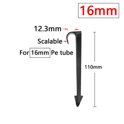 1/8``, 1/4``, 3/8``, 16/20 mm-es tömlőkarok rögzített öntözőcső "C" alakú, rögzített kerti tömlő tartó csepegtető öntözőrendszer szerelvényei