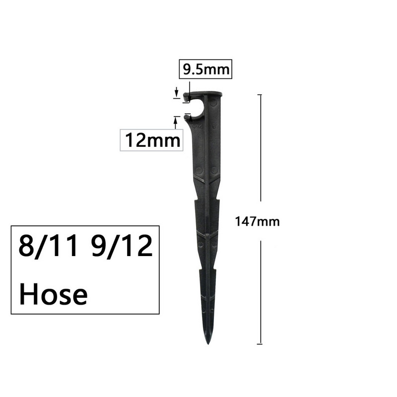 1/8``, 1/4``, 3/8``, 16/20 mm-es tömlőkarok rögzített öntözőcső "C" alakú, rögzített kerti tömlő ​tartó csepegtető öntözőrendszer ​szerelvényei