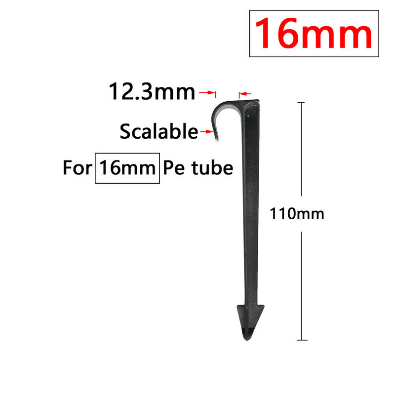 1/8``, 1/4``, 3/8``, 16/20 mm-es tömlőkarok rögzített öntözőcső "C" alakú, rögzített kerti tömlő ​tartó csepegtető öntözőrendszer ​szerelvényei