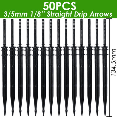 Kerti 1/8"-os csepegtető öntöző 4 utas vízcső csatlakozó 4/7mm-től 3/5mm-ig tömlőhajlítás nyíl Emitter csepegtető öntözési szerelvény