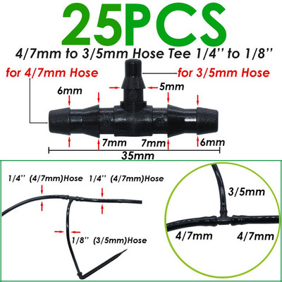 SPRYCLE 25 ΤΕΜ. Bend Arrow Dripper Micro Drip Irrigation Drops Emitters Watering Saving 3/5mm Hose Garden Sprinklers DroppersTool