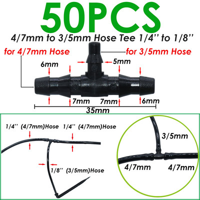 SPRYCLE 25 ΤΕΜ. Bend Arrow Dripper Micro Drip Irrigation Drops Emitters Watering Saving 3/5mm Hose Garden Sprinklers DroppersTool