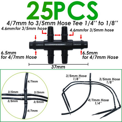 SPRYCLE 25 ΤΕΜ. Bend Arrow Dripper Micro Drip Irrigation Drops Emitters Watering Saving 3/5mm Hose Garden Sprinklers DroppersTool