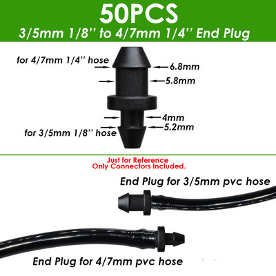 SPRYCLE 25 ΤΕΜ. Bend Arrow Dripper Micro Drip Irrigation Drops Emitters Watering Saving 3/5mm Hose Garden Sprinklers DroppersTool