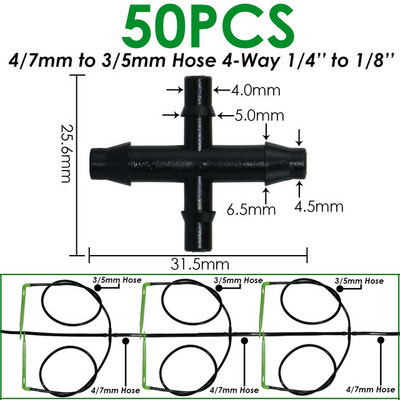 SPRYCLE 25 ΤΕΜ. Bend Arrow Dripper Micro Drip Irrigation Drops Emitters Watering Saving 3/5mm Hose Garden Sprinklers DroppersTool