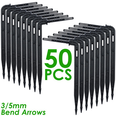 SPRYCLE 25 ΤΕΜ. Bend Arrow Dripper Micro Drip Irrigation Drops Emitters Watering Saving 3/5mm Hose Garden Sprinklers DroppersTool