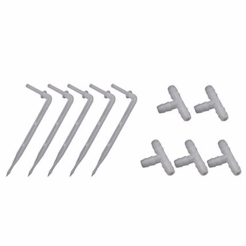 Öntözőrendszer készlet Tartozékok Automata öntözőkészülék gyorscsatlakozó Tee kereszt dugós csatlakozó 5 m víztömlő csepegtető nyíl