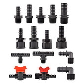 2 τμχ 1/2" 3/4" Thread To Barb 16mm 20mm 25mm PE Hose Connector Adapter Gagriculture Irrigation System Pipe Coupler