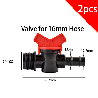 2 τμχ 1/2" 3/4" Thread To Barb 16mm 20mm 25mm PE Hose Connector Adapter Gagriculture Irrigation System Pipe Coupler