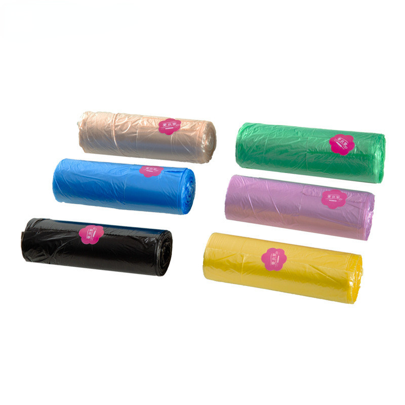 5 tekercs 1 csomag 100 db Háztartási eldobható szemetes tasak Konyhai Tárolás Szemeteszsákok Tisztítás Hulladékzsák Műanyag szemeteszsákok