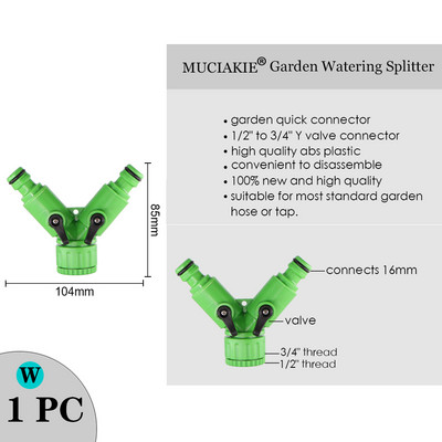 MUCIAKIE Variety Stílusú kerti csap 1/2"-os 3/4"-es női menetes mellbimbós csatlakozás 1/4"-es tömlő gyorscsatlakozó öntözővízelosztók