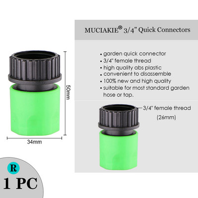 MUCIAKIE Variety Stílusú kerti csap 1/2"-os 3/4"-es női menetes mellbimbós csatlakozás 1/4"-es tömlő gyorscsatlakozó öntözővízelosztók