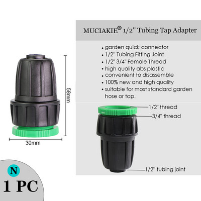MUCIAKIE Variety Stílusú kerti csap 1/2"-os 3/4"-es női menetes mellbimbós csatlakozás 1/4"-es tömlő gyorscsatlakozó öntözővízelosztók