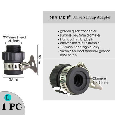 MUCIAKIE Variety Stílusú kerti csap 1/2"-os 3/4"-es női menetes mellbimbós csatlakozás 1/4"-es tömlő gyorscsatlakozó öntözővízelosztók