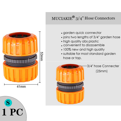 MUCIAKIE Variety Stílusú kerti csap 1/2"-os 3/4"-es női menetes mellbimbós csatlakozás 1/4"-es tömlő gyorscsatlakozó öntözővízelosztók