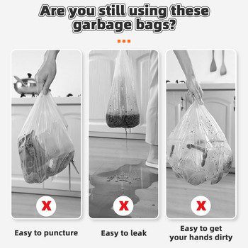 1/2/3 Rolls Σακούλες σκουπιδιών Χονδρές Βολικές περιβαλλοντικές πλαστικές σακούλες απορριμμάτων Πλαστική σακούλα μιας χρήσης Σακούλες σκουπιδιών Κουζίνα Οικιακό