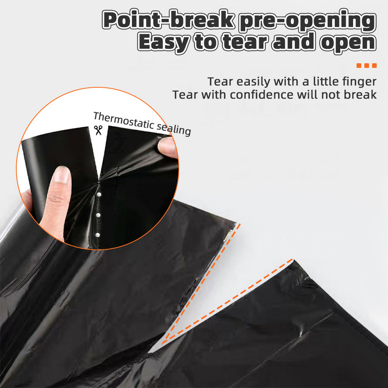 1/2/3 tekercs Szemeteszsákok Vastag Kényelmes Környezetbarát Műanyag Szemeteszsákok Eldobható műanyag zacskók Szemeteszsákok Konyha Háztartás