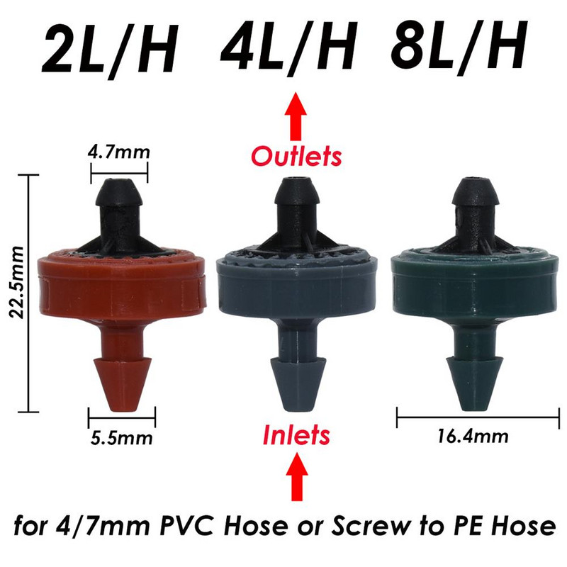 SPRYCLE 20X 2L/4L/8L nyomáskompenzált csepegtetőgép mezőgazdasági kerti gyep öntözéshez öntözési nyomású csepegtető rendszerű lyukasztó