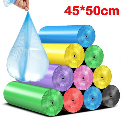 1 Rolls Household Disposable Trash Pouch Kitchen Storage Garbage Bags Cleaning Waste Bag Plastic Bag Kitchen Home Convenient