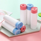 20 db/tekercs Kényelmes szemeteszsák Ponttörő típusú hulladékzsák Szivárgásmentes háztartási eldobható, hordozható szemeteszsák szemetes tároló