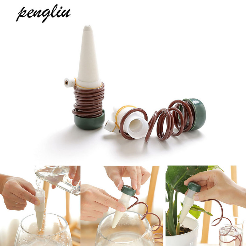 2-4 db kerámia automata csepegtető öntöző szalag szög beltéri virágcseréphez, automatikus csepegtető öntözőrendszer