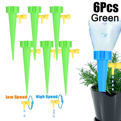 Автоматичен инструмент за капково напояване 3/6/12/18PCS Spike Автоматичен комплект за поливане на градински цветя за растения Регулируемо устройство за самонапояване на вода