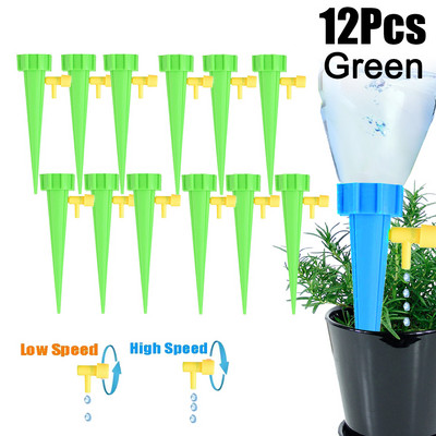 Автоматичен инструмент за капково напояване 3/6/12/18PCS Spike Автоматичен комплект за поливане на градински цветя за растения Регулируемо устройство за самонапояване на вода