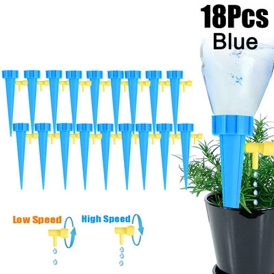 Автоматичен инструмент за капково напояване 3/6/12/18PCS Spike Автоматичен комплект за поливане на градински цветя за растения Регулируемо устройство за самонапояване на вода