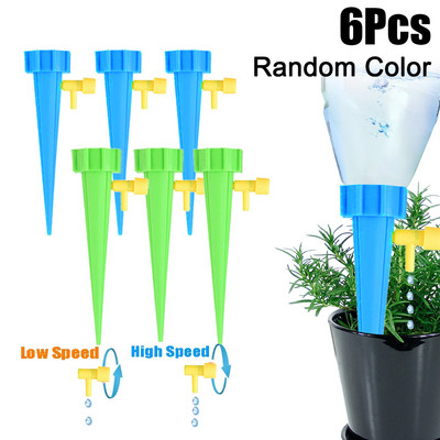 Автоматичен инструмент за капково напояване 3/6/12/18PCS Spike Автоматичен комплект за поливане на градински цветя за растения Регулируемо устройство за самонапояване на вода