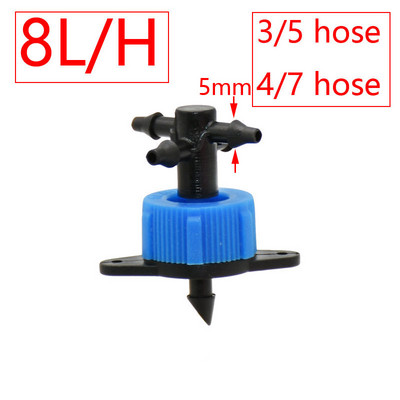Irrigation 2L/4L/8L Stipper σταθερής ροής με 2/4-Way Cross Connector Agriculture Drip Irrigation Drip Arrow Connector 10Sets