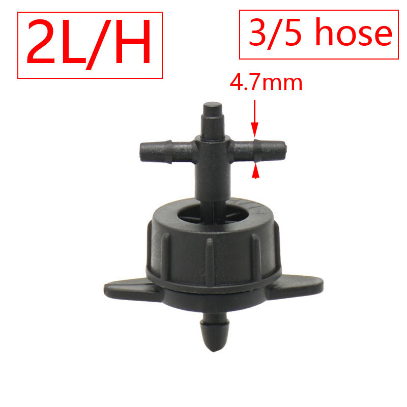 Öntözés 2L/4L/8L Állandó áramlású csepegtető 2/4-irányú keresztcsatlakozóval Mezőgazdasági csepegtető öntözés csepegtető nyíl csatlakozóval, 10 készlet