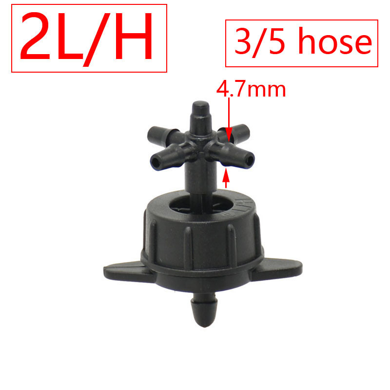 Öntözés 2L/4L/8L Állandó áramlású csepegtető 2/4-irányú keresztcsatlakozóval Mezőgazdasági csepegtető öntözés csepegtető nyíl csatlakozóval, 10 készlet