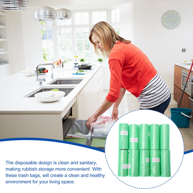 10 tekercs babadolgok, kutyasétáltató eldobható szemeteszsákok tárolására szolgáló pelenkák szemeteszsákok zsákok