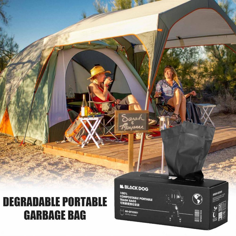 20db szeméttároló zsákok, ergonómikus kialakítású kültéri szemeteszsákok, hordozható, összecsukható kivitelű grilltároló zsákok kültéri kiegészítők