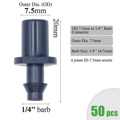 Kerti öntöző csatlakozók szöges, dupla póló könyök csepegtető nyíl keresztes csatlakozó öntözési szerelvény 3/5 4/7 mm-es tömlőhöz