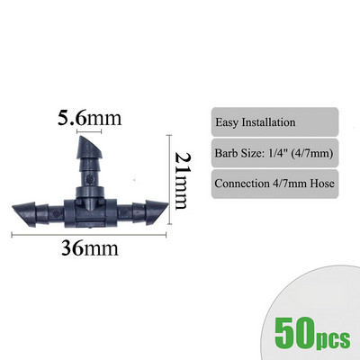 Kerti öntöző csatlakozók szöges, dupla póló könyök csepegtető nyíl keresztes csatlakozó öntözési szerelvény 3/5 4/7 mm-es tömlőhöz