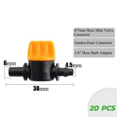 Kerti öntöző csatlakozók szöges, dupla póló könyök csepegtető nyíl keresztes csatlakozó öntözési szerelvény 3/5 4/7 mm-es tömlőhöz