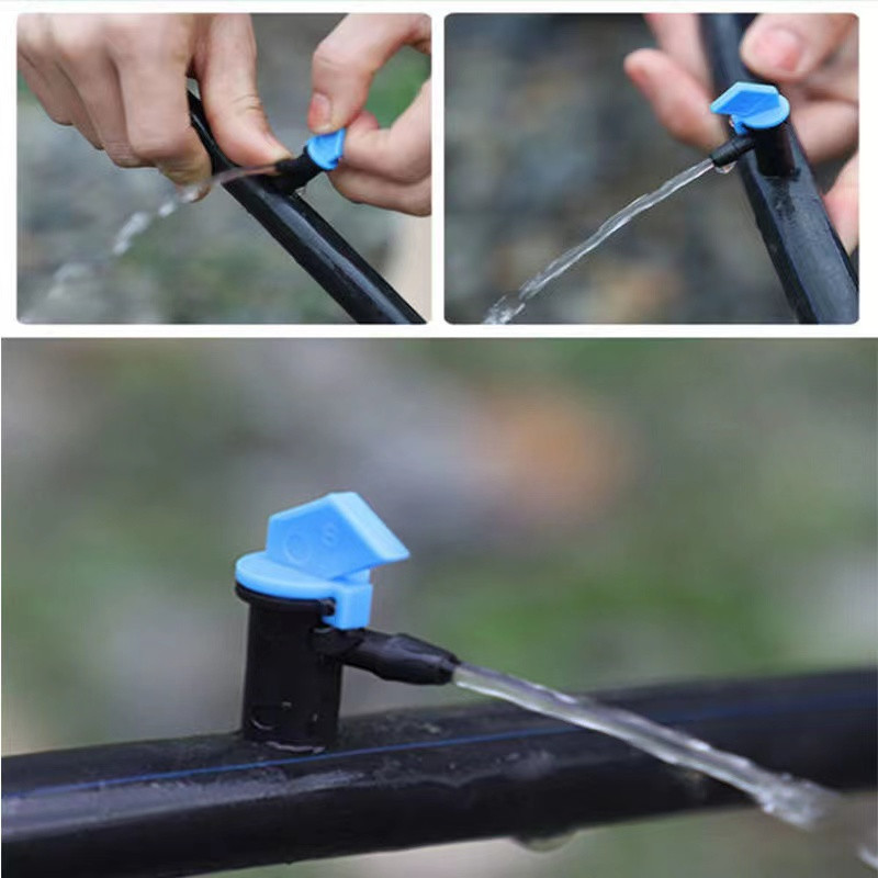 50db 4/7mm-es állítható mikro csepegtető szórófej Emitter Garden Flag öntöző csepegtető az udvari üvegházas kerti öntözőrendszerhez