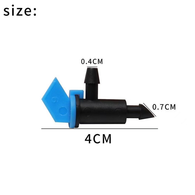 50db 4/7mm-es állítható mikro csepegtető szórófej Emitter Garden Flag öntöző csepegtető az udvari üvegházas kerti öntözőrendszerhez
