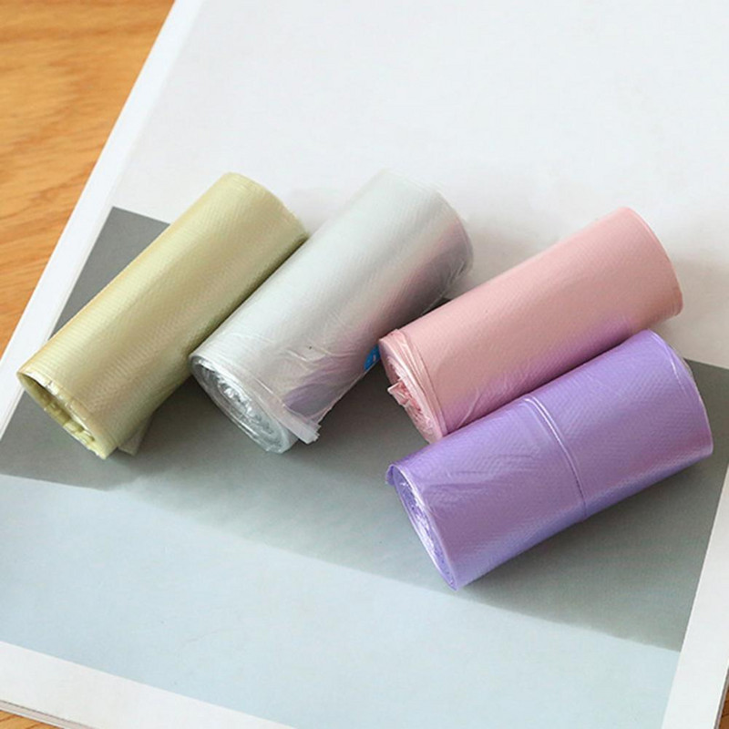 4 tekercs 120db műanyag szemetes zacskó Háztartási eldobható szemetes tasak Szemeteszsákok Szivárgásmentes vastag eldobható tisztító hulladékzsákok