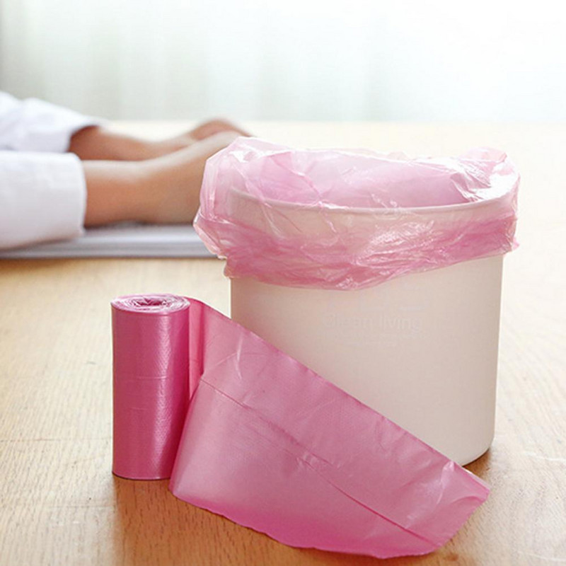4 tekercs 120db műanyag szemetes zacskó Háztartási eldobható szemetes tasak Szemeteszsákok Szivárgásmentes vastag eldobható tisztító hulladékzsákok