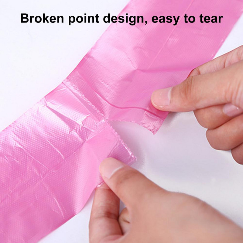 4 tekercs 120db műanyag szemetes zacskó Háztartási eldobható szemetes tasak Szemeteszsákok Szivárgásmentes vastag eldobható tisztító hulladékzsákok