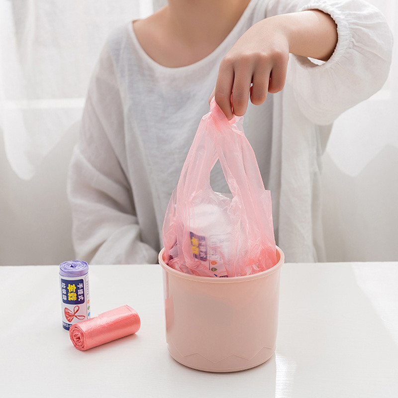 30db/tekercs Vastag asztali kis szemeteszsákok Háztartási autós mini eldobható műanyag szemeteszsákok szemeteszsákok